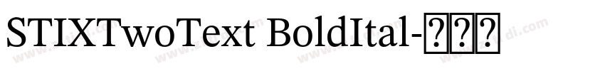 STIXTwoText BoldItal字体转换